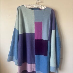 “ eskandar like”.  100%cashmere tunic   abstract like painting in fabric